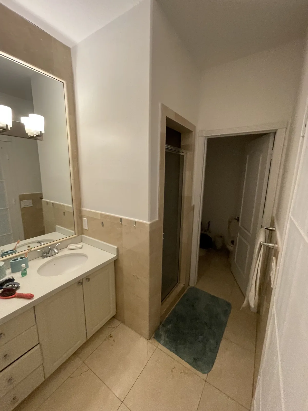 Dated 1990s guest bathroom before remodel in Pembroke Pines, FL